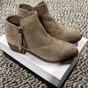 Dolce Vita Sutton Bootie in Dark Taupe Suede